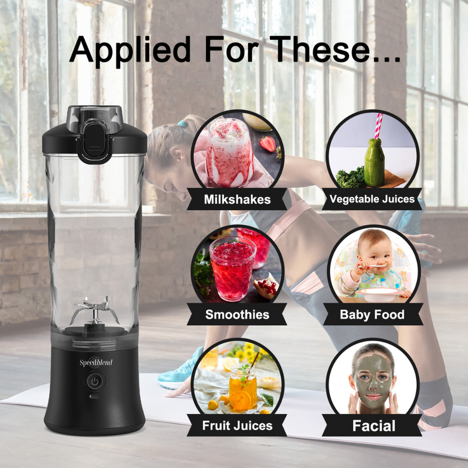 Portable Blender 600ML Electric Juicer Fruit Mixers for Shakes and
